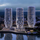 Illustration for article titled These Alien Skyscrapers Will Rest on the Site of an Old Uranium Plant